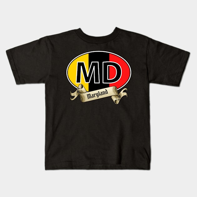 MARYLAND BANNER DESIGN Kids T-Shirt by The C.O.B. Store